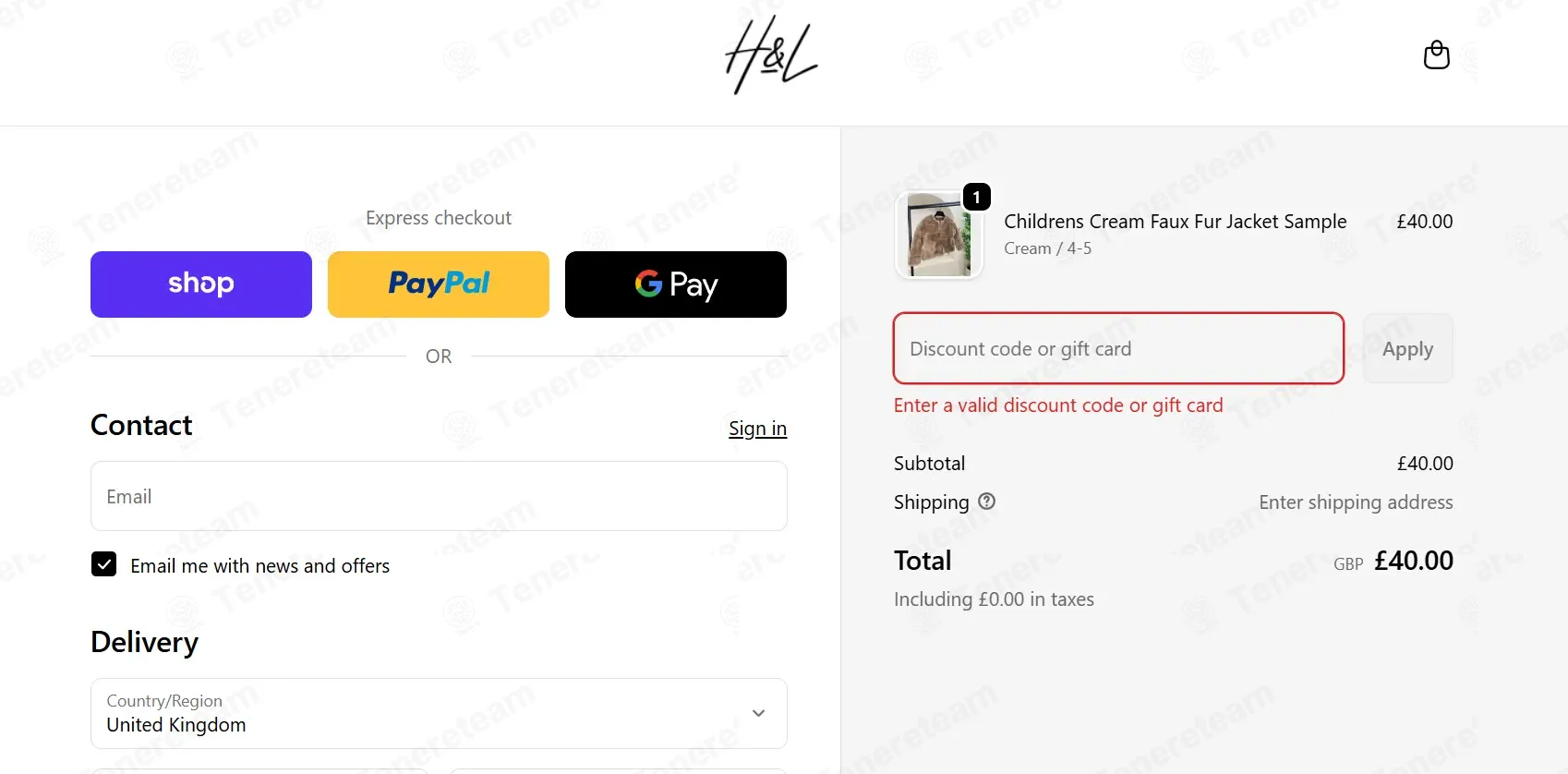 H&L Fashions coupon code: 10% off with KIDS10. Tested and valid as 5 months ago.