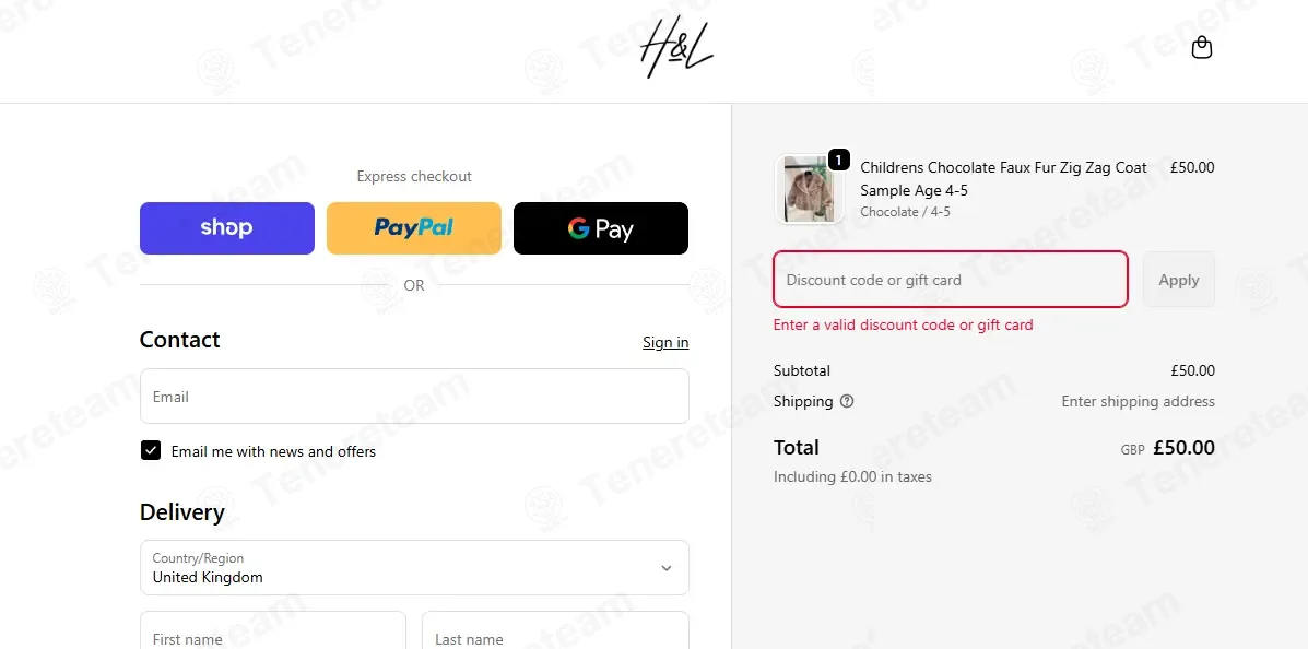 H&L Fashions coupon code: 10% off with KIDS10. Tested and valid as 5 months ago.