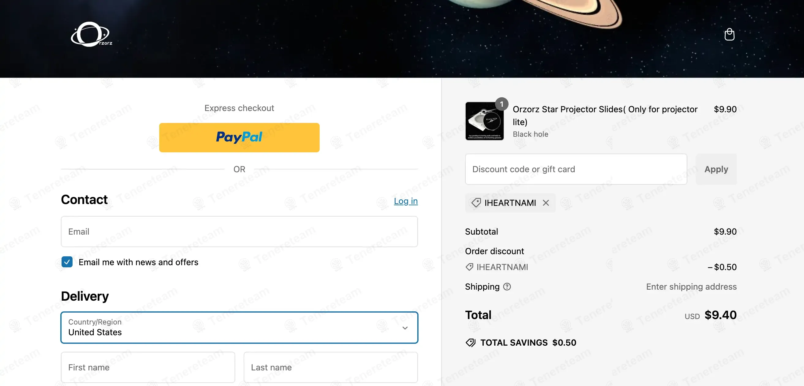 Orzorzvip coupon code: 5% off with IHEARTNAMI. Tested and valid as 1 year ago.