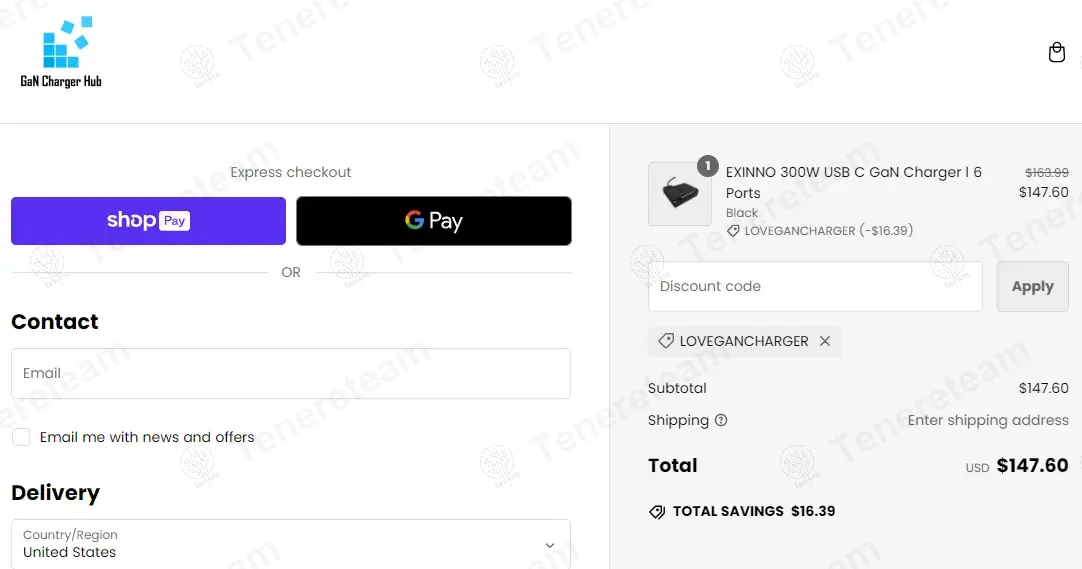Gan Charger Hub coupon code: 15% off with LOVEGANCHARGER. Tested and valid as 1 year ago.