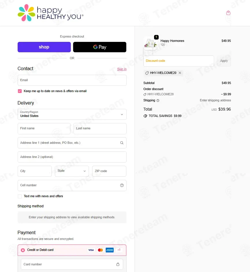Happy Healthy You coupon code: 20% off with HHY-WELCOME20. Tested and valid as 7 months ago.