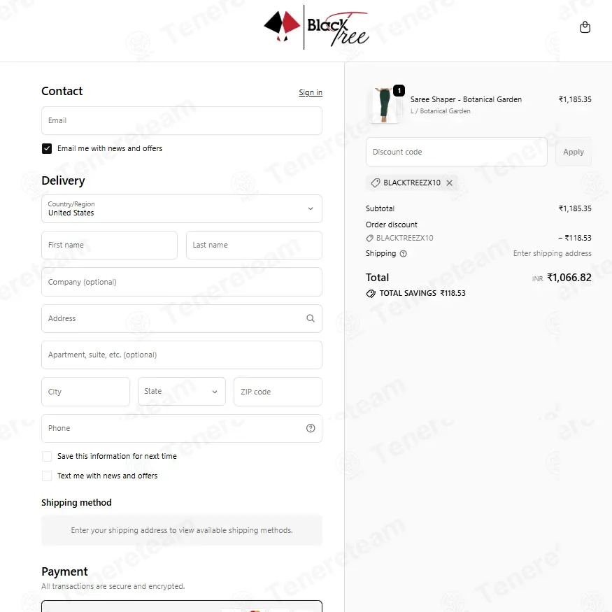 My Black Tree coupon code: 10% off with BLACKTREEZX10. Tested and valid as 1 month ago.