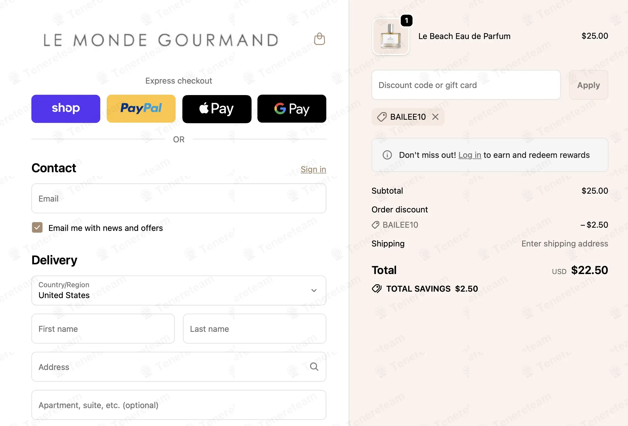 Le Monde Gourmand coupon code: 10% off with BAILEE10. Tested and valid as 9 months ago.