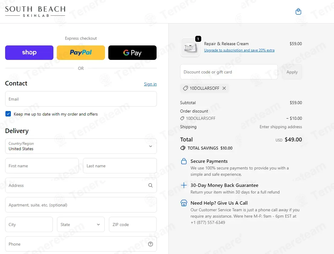 South Beach Skin Lab coupon code: $10 off with 10DOLLARSOFF. Tested and valid as 9 months ago.