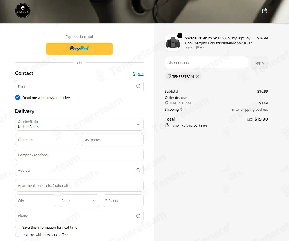 Skull And Co coupon code: 10% off with TENERETEAM. Tested and valid as 1 week ago.