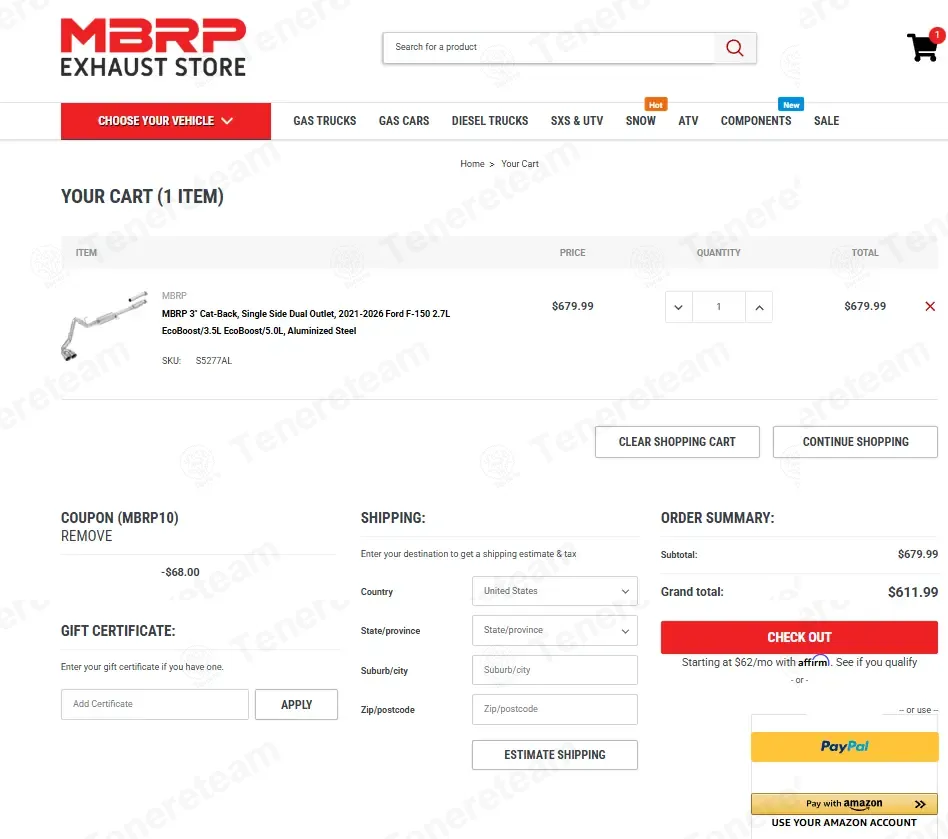 Mbrp Exhaust Store apply coupon code