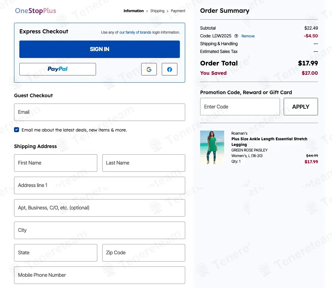 Onestopplus coupon code: 20% off with LDW2025. Tested and valid as 9 months ago.