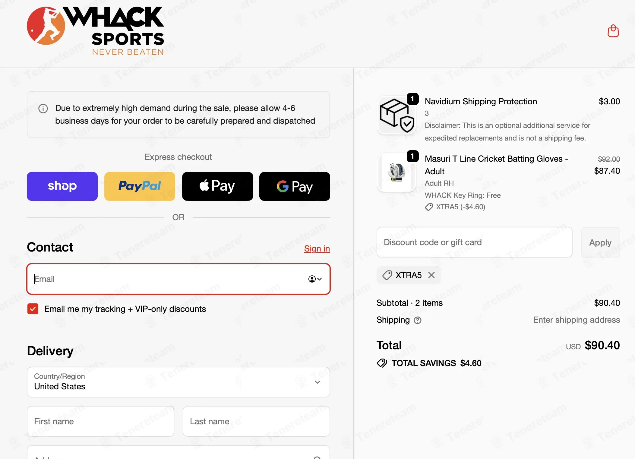 Whack Sports coupon code: 5% off with xtra5. Tested and valid as 2 months ago.
