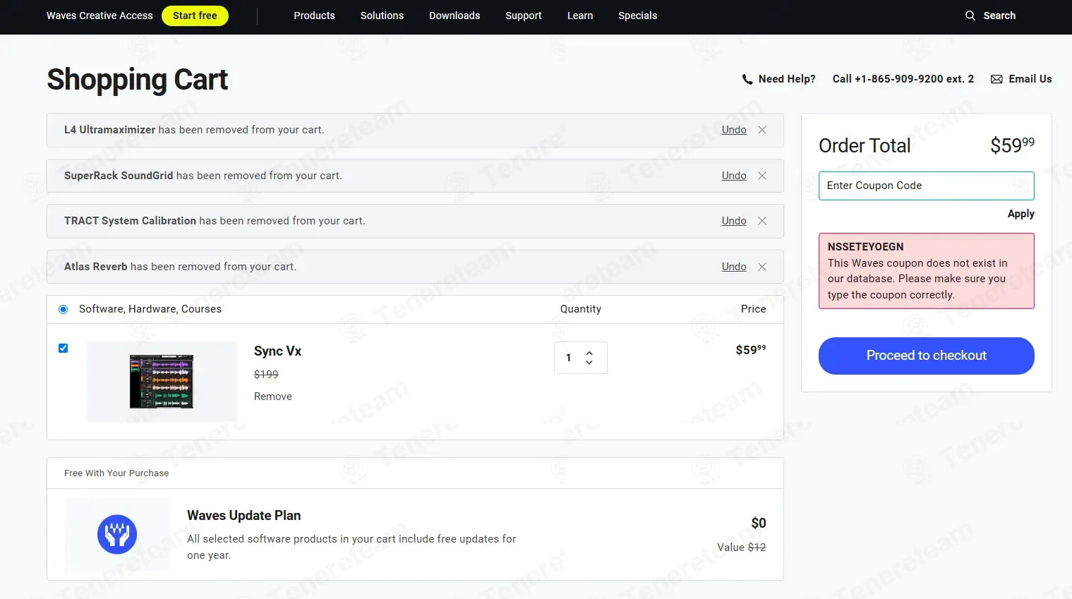 Waves Audio coupon code verified as working at checkout
