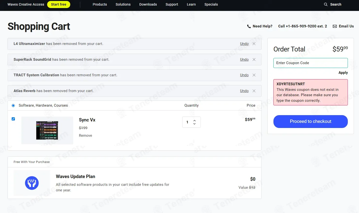 Waves Audio coupon code verified as working at checkout