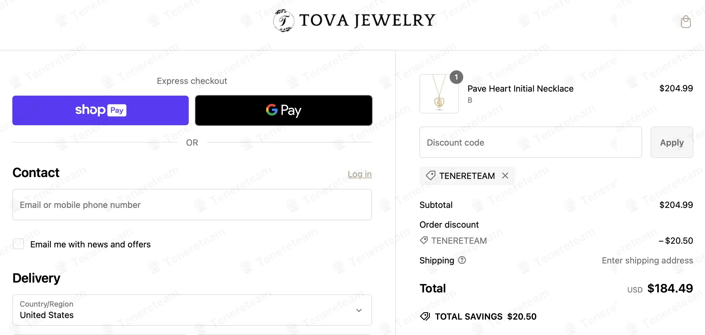 Tova Jewelry coupon code: 10% off with TENERETEAM. Tested and valid as 1 year ago.