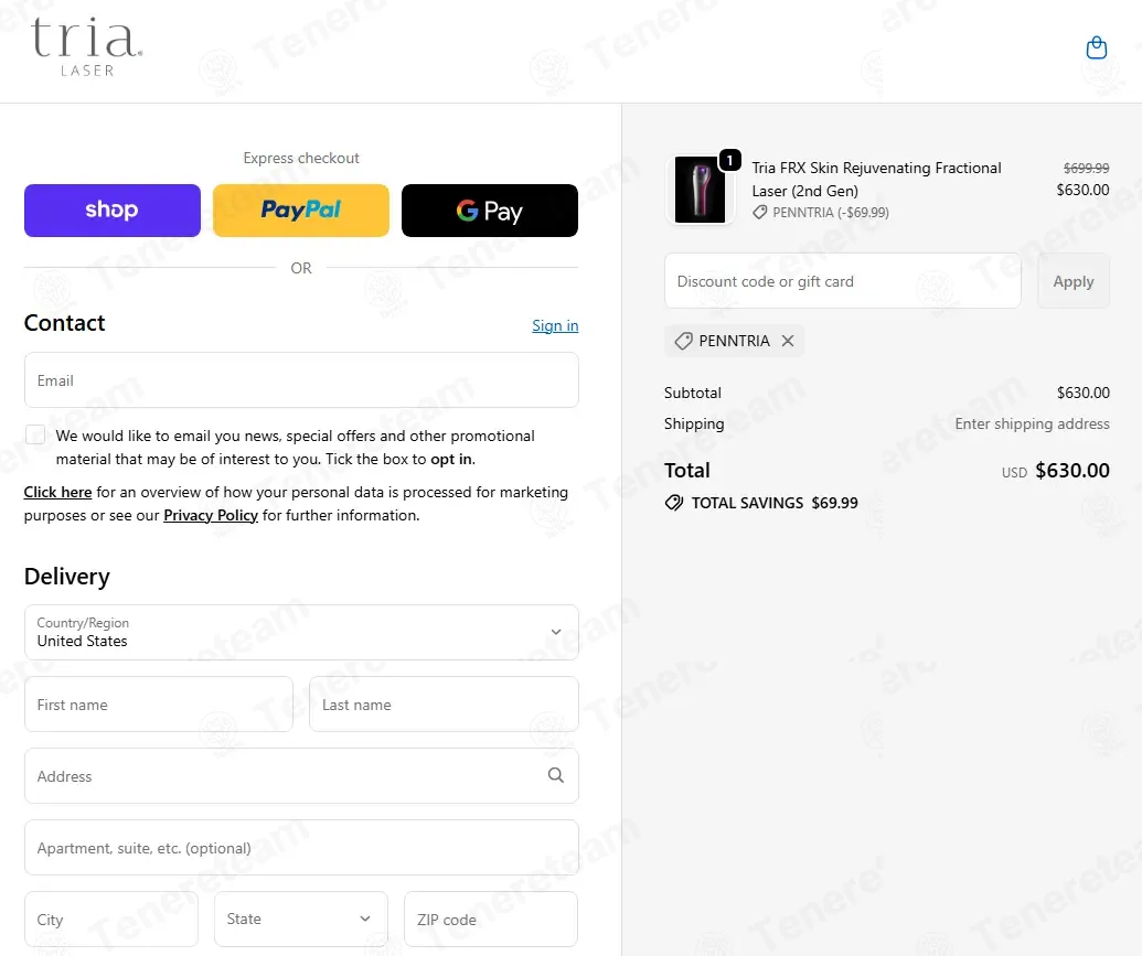 Tria Beauty coupon code: 10% off with PENNTRIA. Tested and valid as 3 months ago.