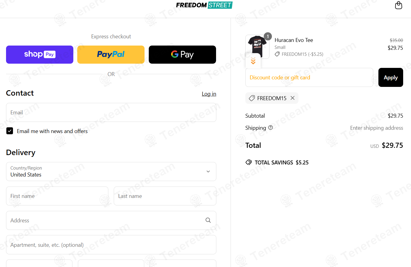 Freedom Street Garage coupon code: 15% off with FREEDOM15. Tested and valid as 1 year ago.