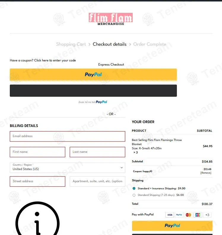 Flim Flam Merch coupon code: 10% off with HAPPY10. Tested and valid as 11 months ago.