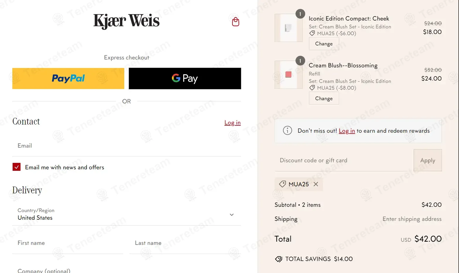 Kjaer Weis coupon code: 25% off with MUA25. Tested and valid as 1 year ago.