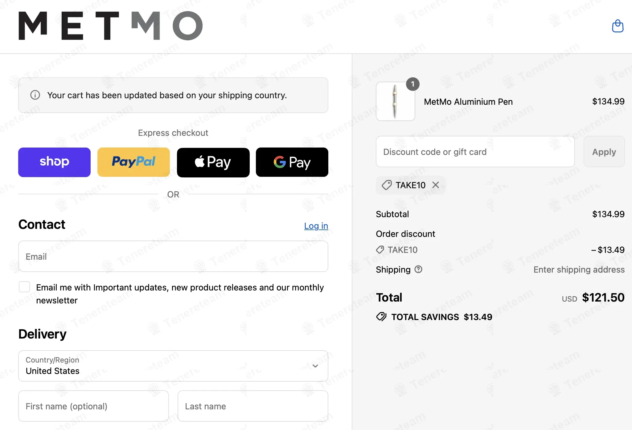 MetMo UK coupon code: 10% off with TAKE10. Tested and valid as 9 months ago.