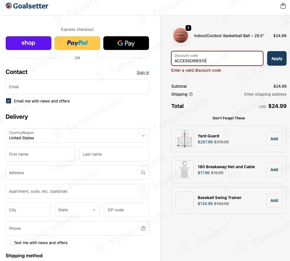 Goalsetter Basketball coupon code: 10% off with ACCESSORIES10. Tested and valid as 1 month ago.