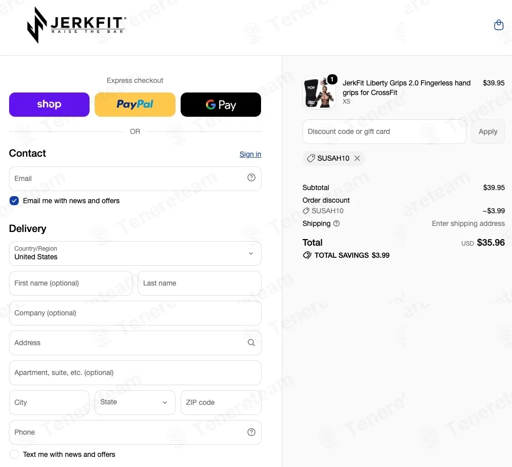 JerkFit coupon code: 10% off with SUSAH10. Tested and valid as 6 days ago.
