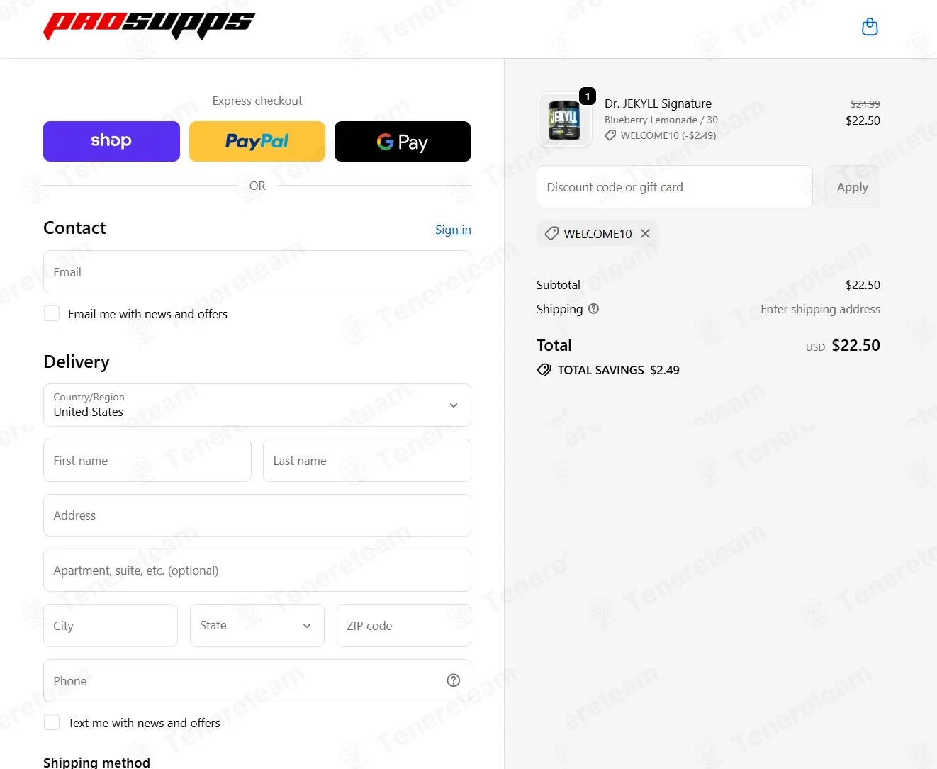 ProSupps coupon code: 10% off with WELCOME10. Tested and valid as 1 month ago.