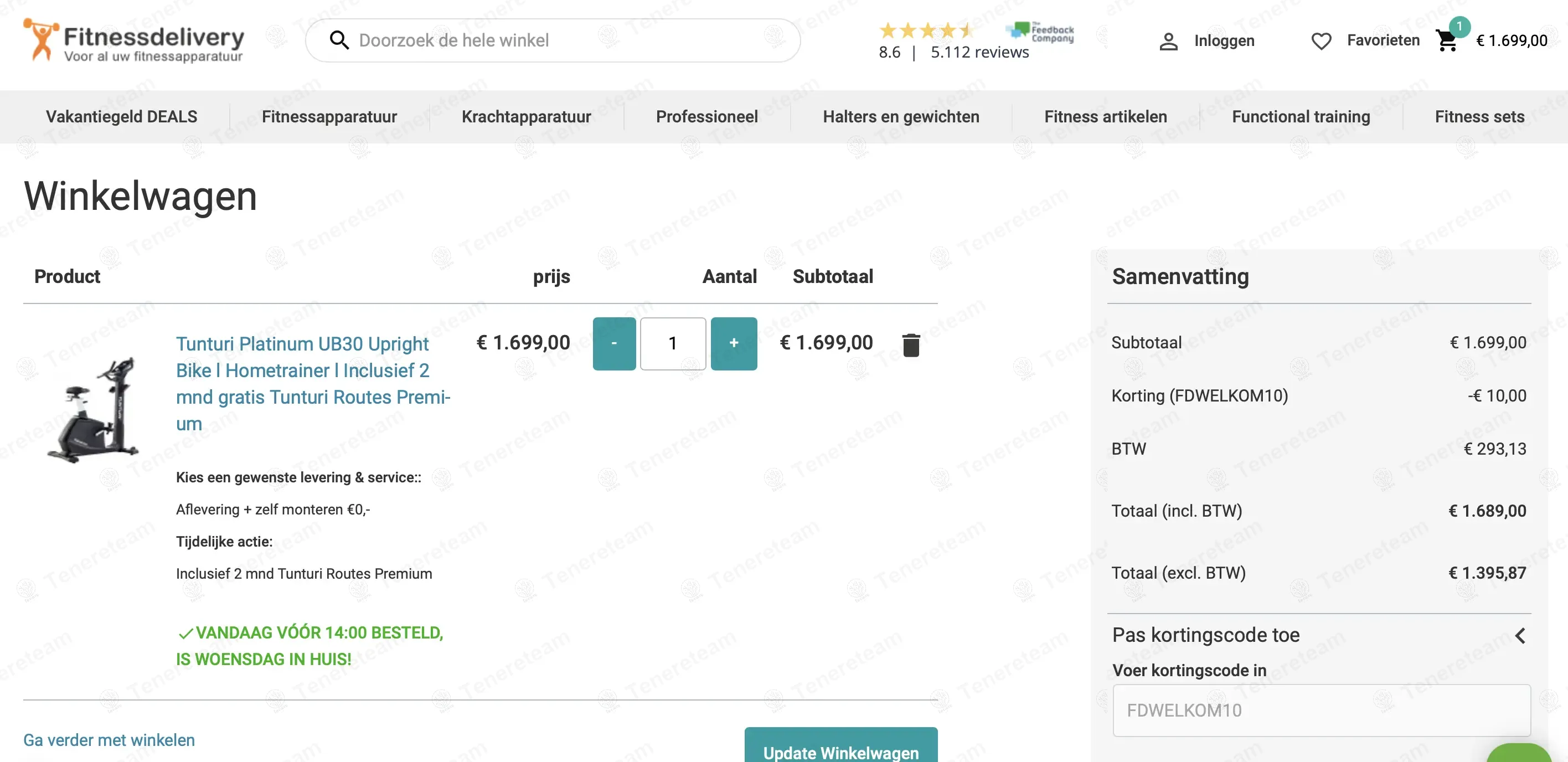 Fitness Delivery NL coupon code: €10 off with FDWELKOM10. Tested and valid as 1 year ago.