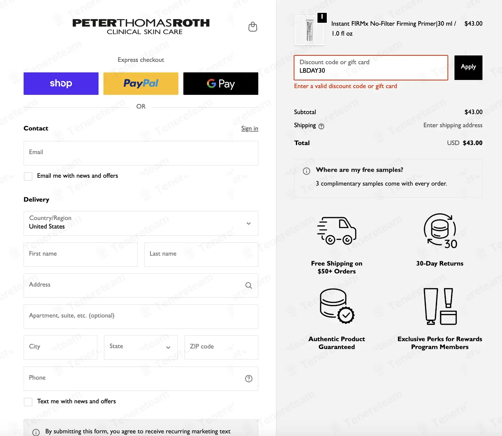 Peter Thomas Roth coupon code: 30% off with LBDAY30. Tested and valid as 1 month ago.