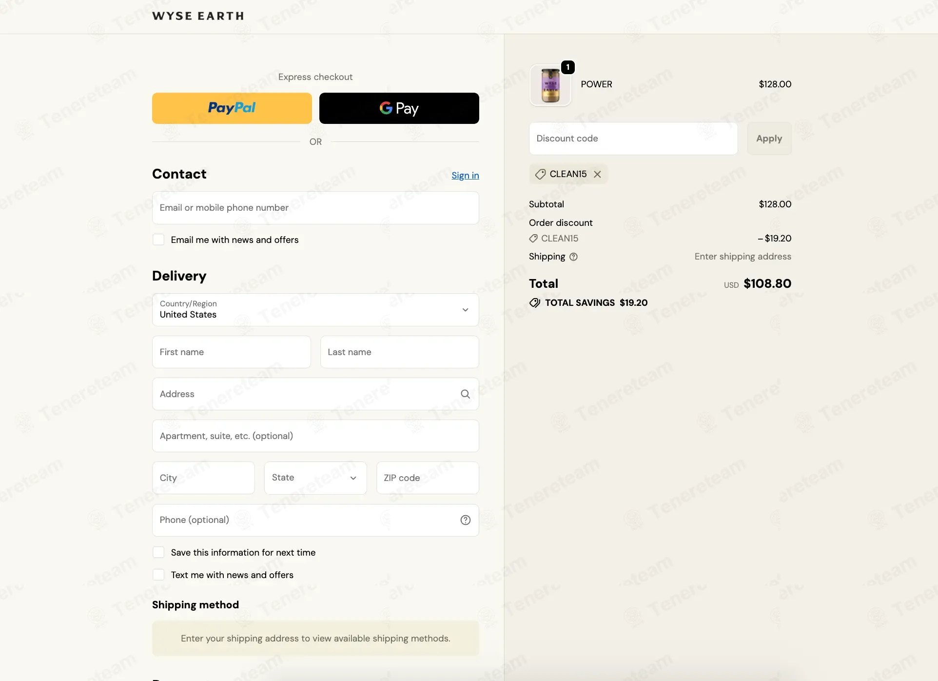 Wyse Earth coupon code verified as working at checkout