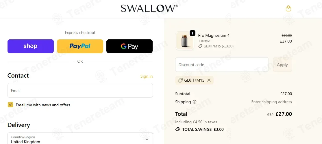 The Swallow Co coupon code: 10% off with GDJH7M15. Tested and valid as 1 month ago.