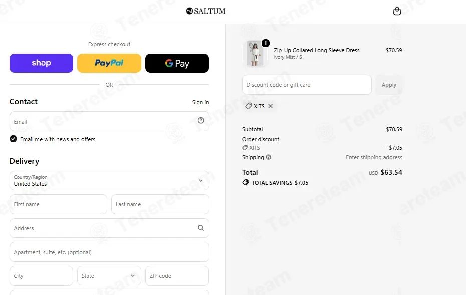 Saltum Sports coupon code: 10% off with XITS. Tested and valid as 2 weeks ago.