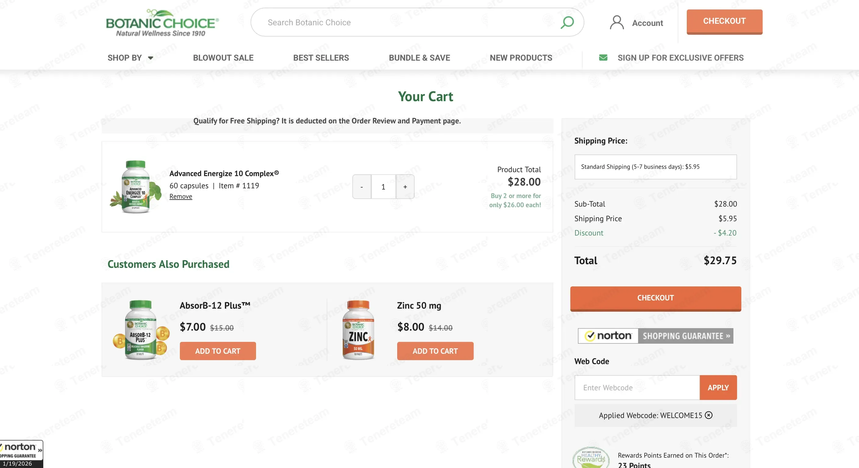 Botanic Choice coupon code: 15% off with WELCOME15. Tested and valid as 1 week ago.