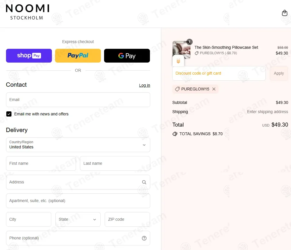 Noomi Stockholm coupon code: 15% off with PUREGLOW15. Tested and valid as 7 months ago.