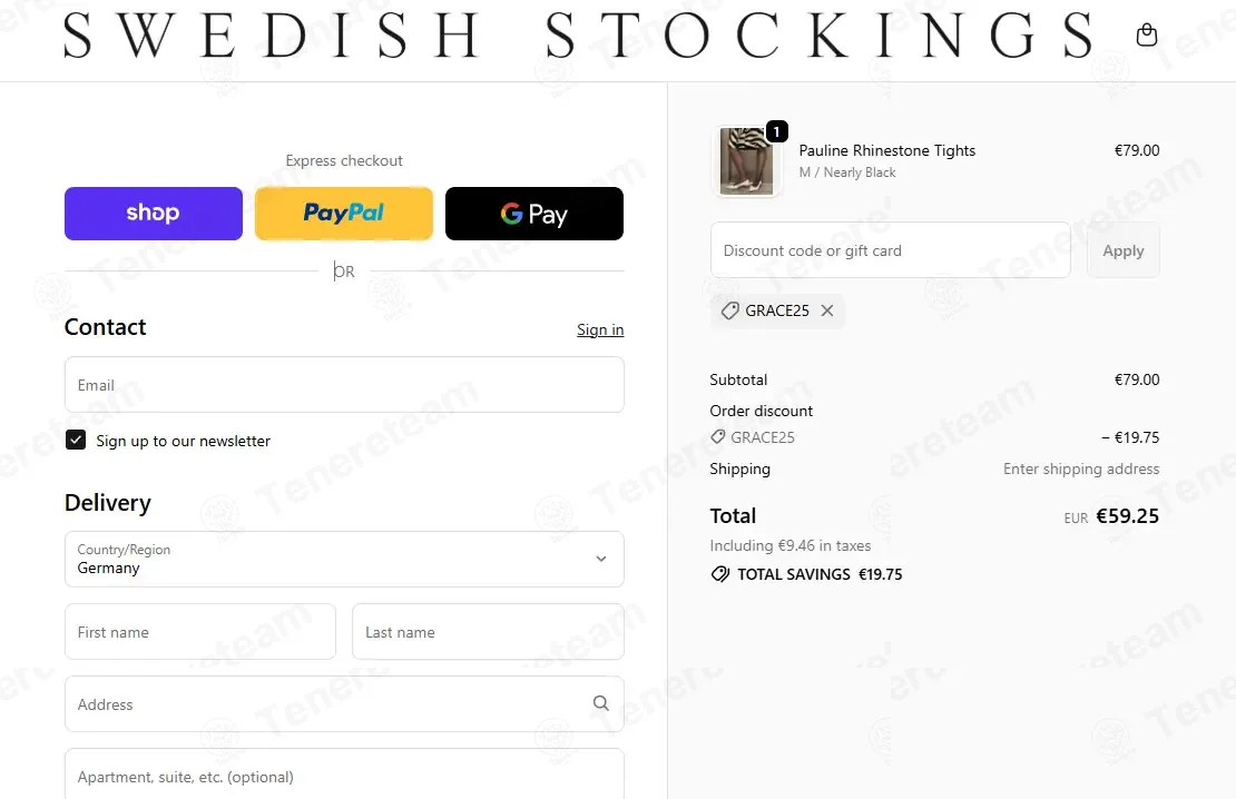 Swedish Stockings coupon code: 25% off with GRACE25. Tested and valid as 1 week ago.
