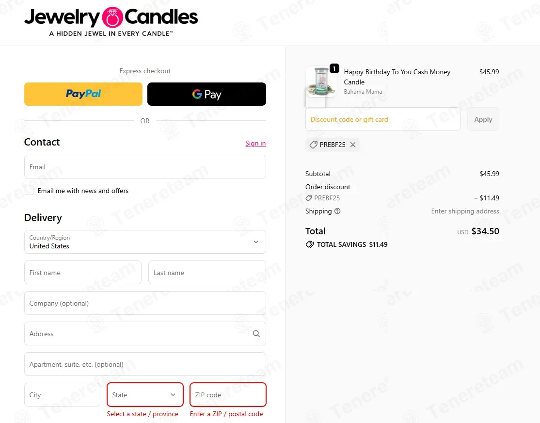 Jewelry Candles coupon code: 25% off with PREBF25. Tested and valid as 1 week ago.