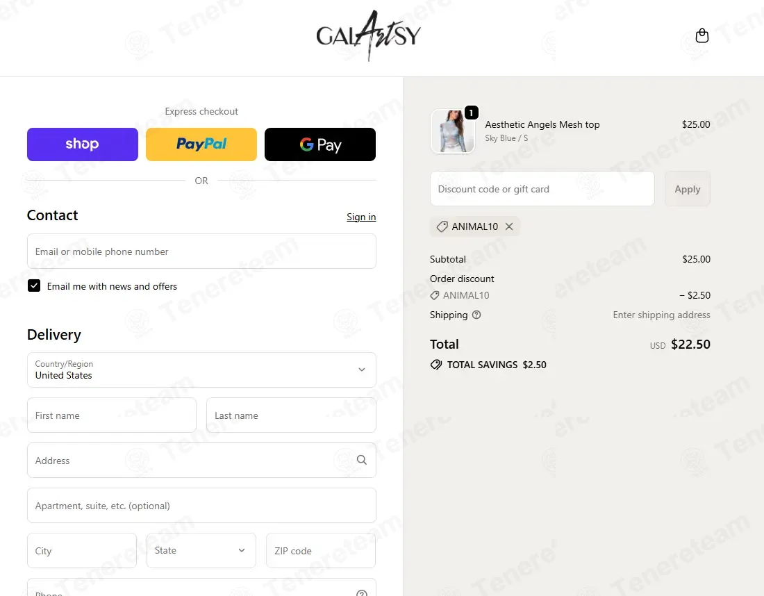 Galartsy coupon code: 10% off with ANIMAL10. Tested and valid as 1 week ago.