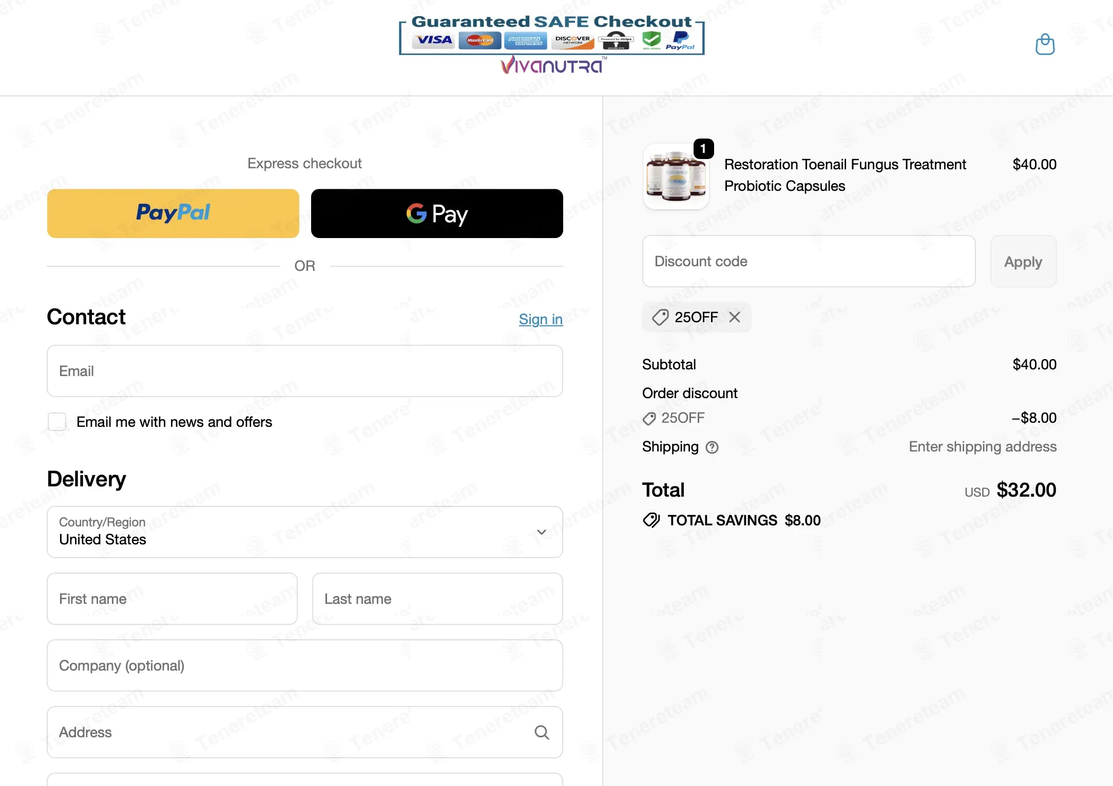 Viva Nutra coupon code: 20% off with 25OFF. Tested and valid as 2 weeks ago.