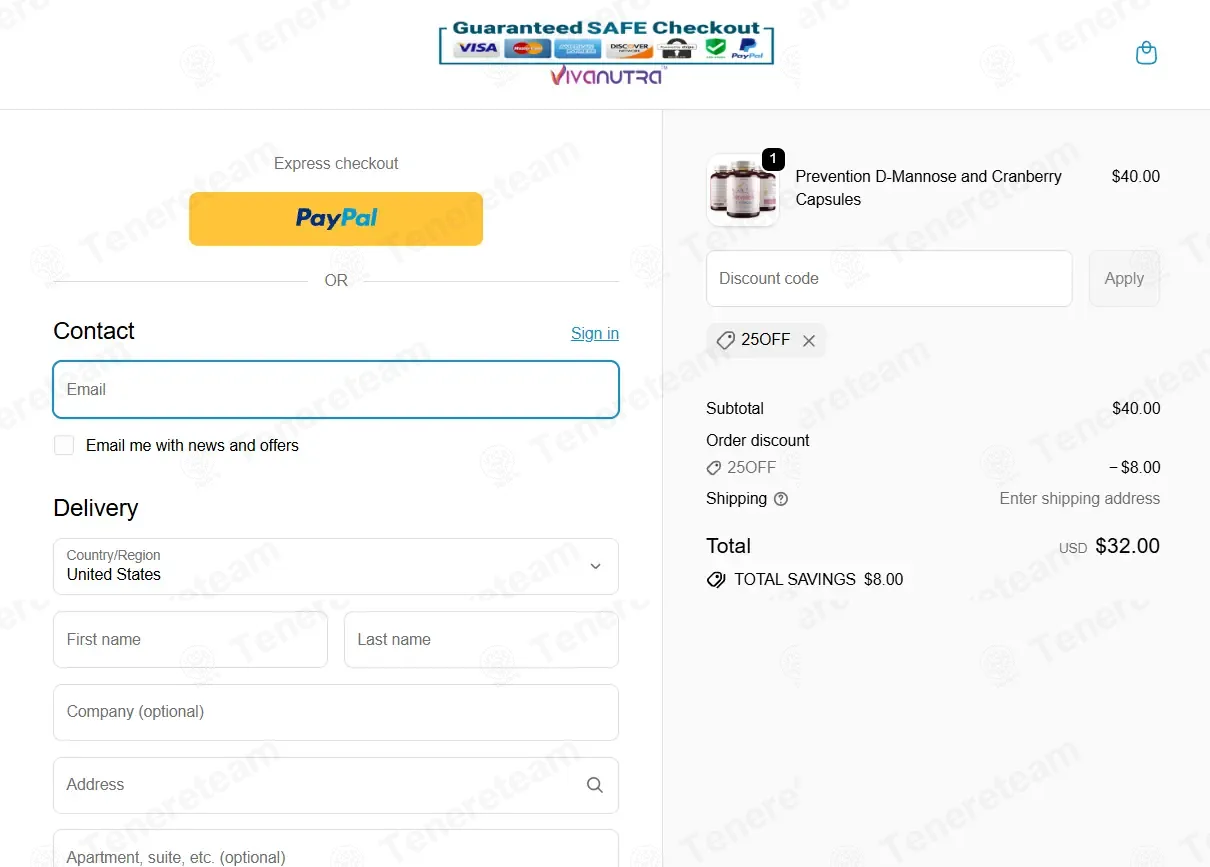 Viva Nutra coupon code: 20% off with 25OFF. Tested and valid as 2 weeks ago.
