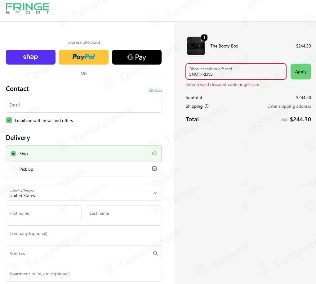 Fringe Sport coupon code: 20% off with SNOTFRENS. Tested and valid as 5 months ago.