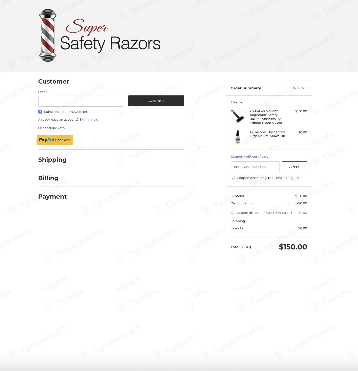 Super Safety Razors coupon code: Sale off with PRESHAVEFIRST. Tested and valid as 2 weeks ago.