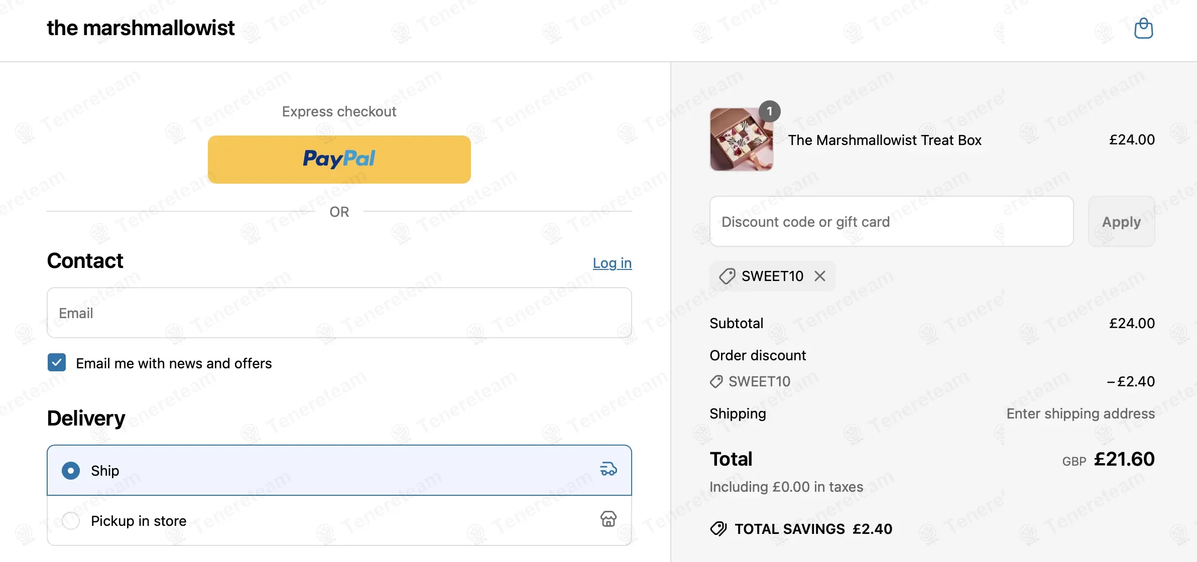 the marshmallowist coupon code: 10% off with SWEET10. Tested and valid as 8 months ago.
