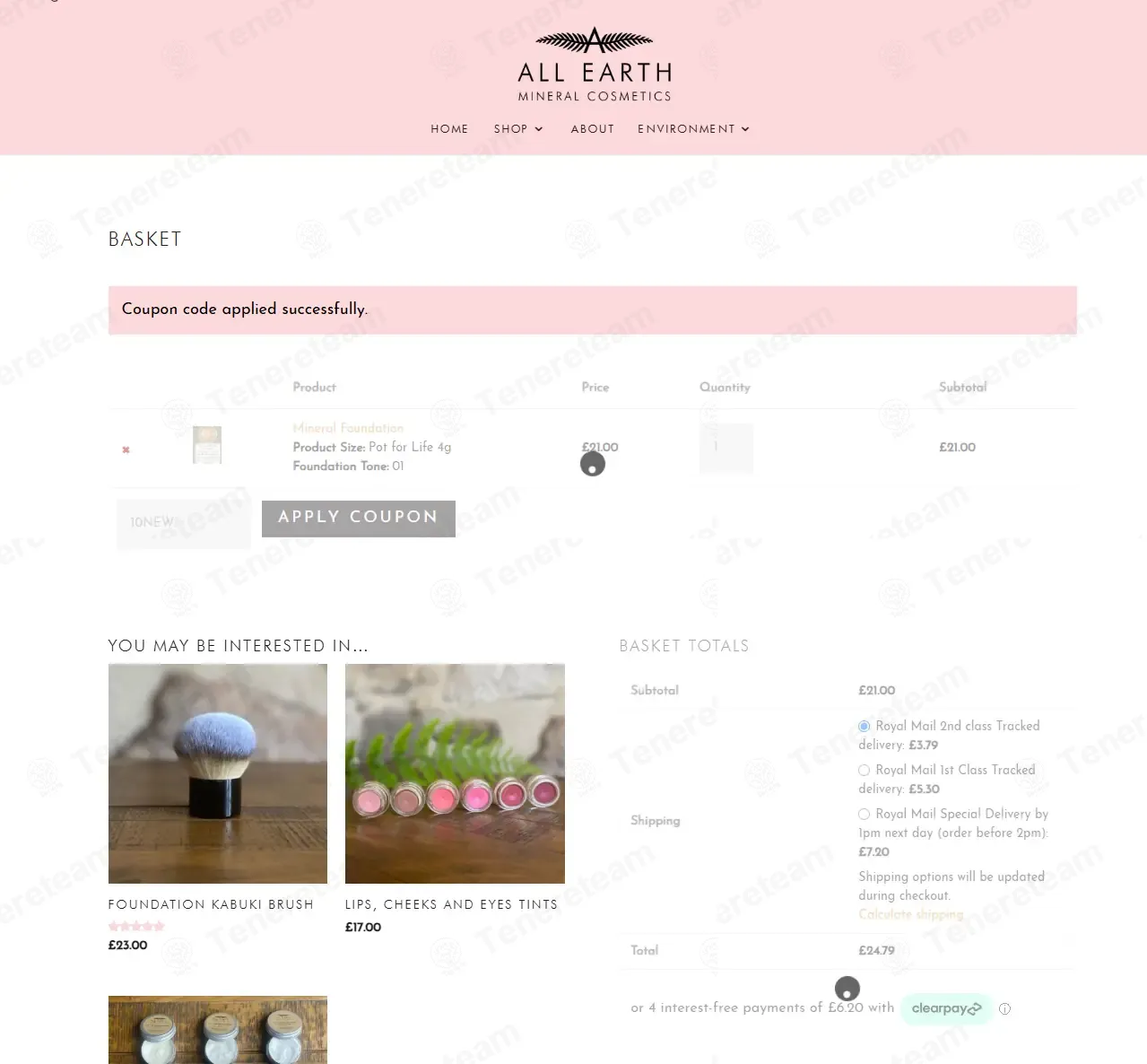 All Earth Mineral Cosmetics coupon code: 10% off with 10NEW. Tested and valid as 8 months ago.