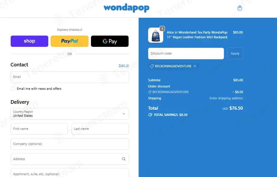 WondaPop coupon code: 10% off with BECKONINGADVENTURE. Tested and valid as 2 days ago.