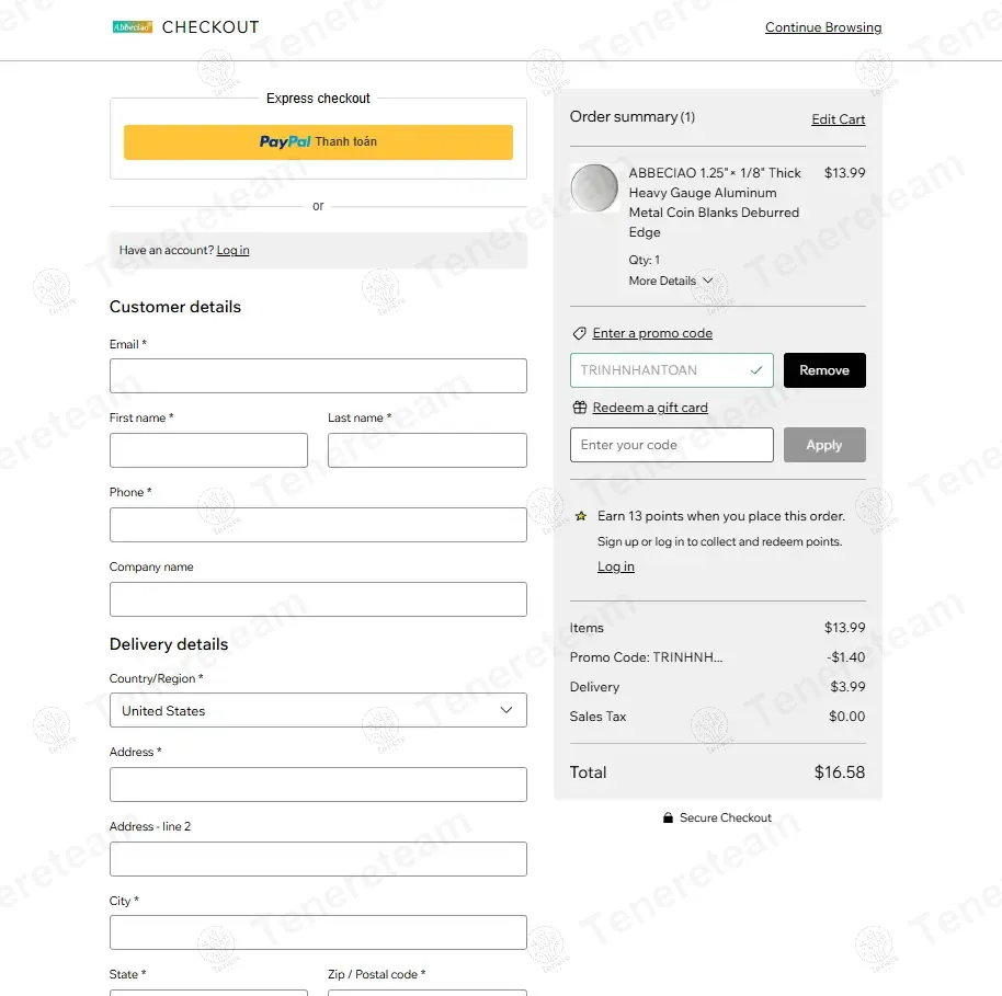 Abbe Ciao coupon code: 10% off with TRINHNHANTOAN. Tested and valid as 8 months ago.