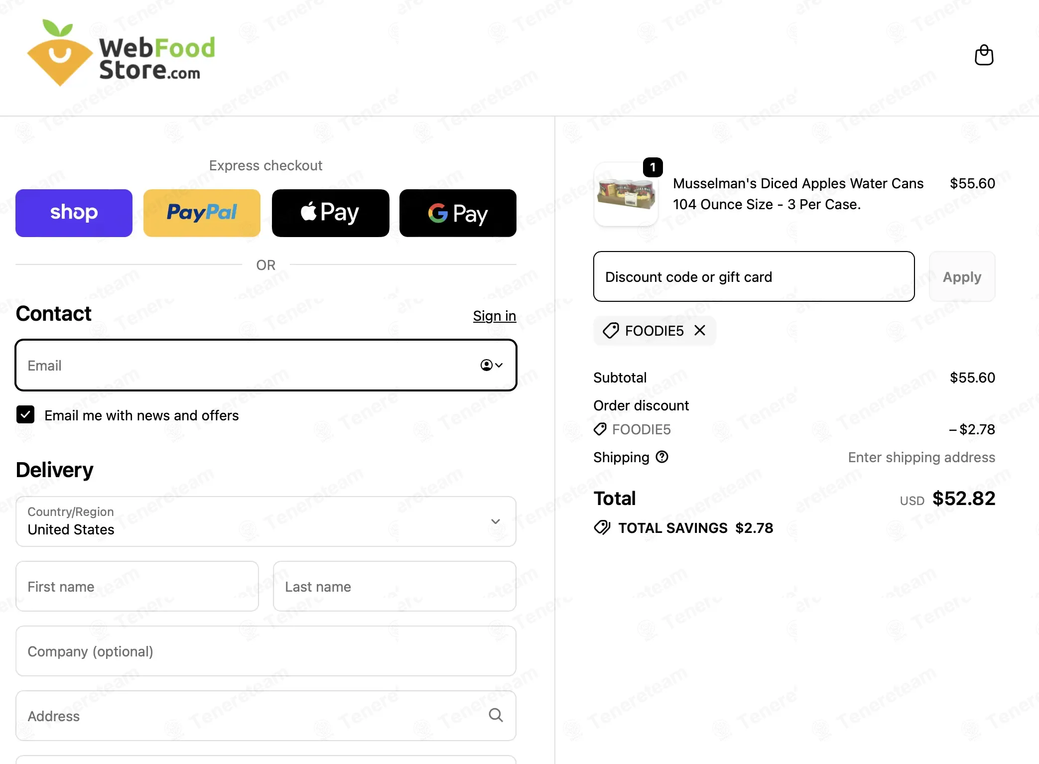 Web Food Store coupon code: 5% off with FOODIE5. Tested and valid as 1 month ago.