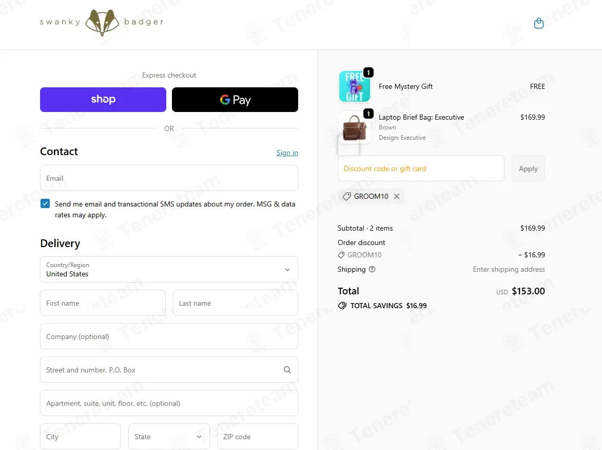 Swanky Badger coupon code: 10% off with GROOM10. Tested and valid as 2 weeks ago.