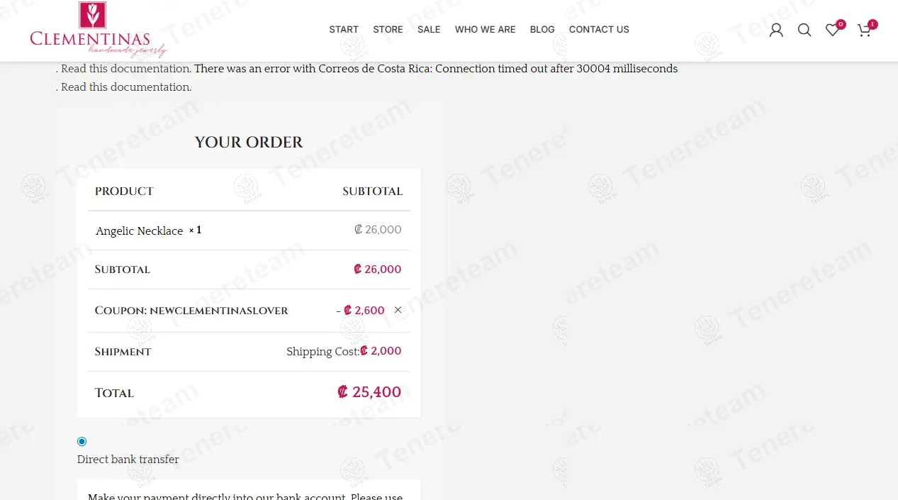 Clementinas Joyeria coupon code: 10% off with NewClementinasLover. Tested and valid as 11 months ago.
