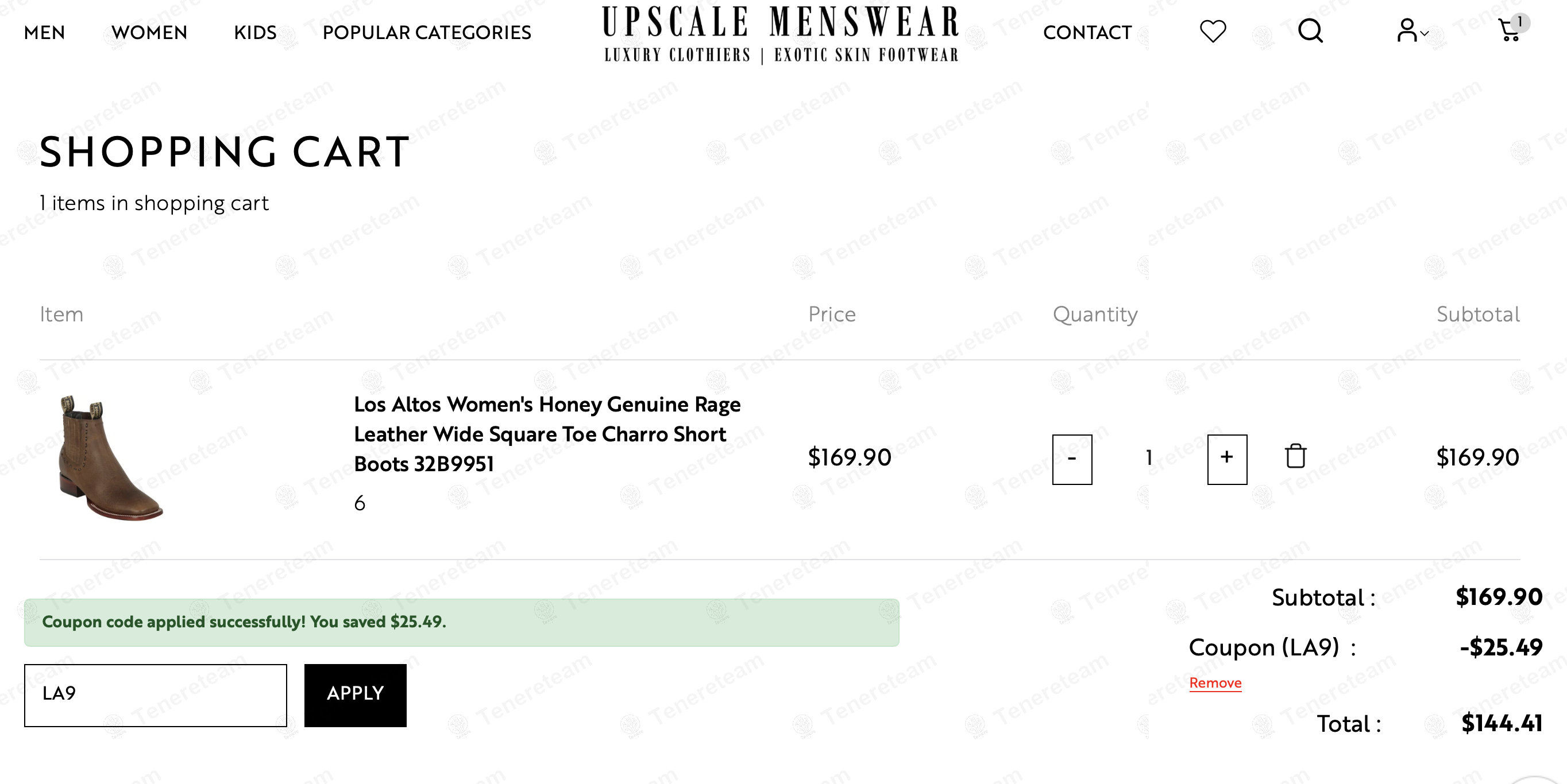 Upscale Menswear coupon code: 15% off with LA9. Tested and valid as 1 year ago.