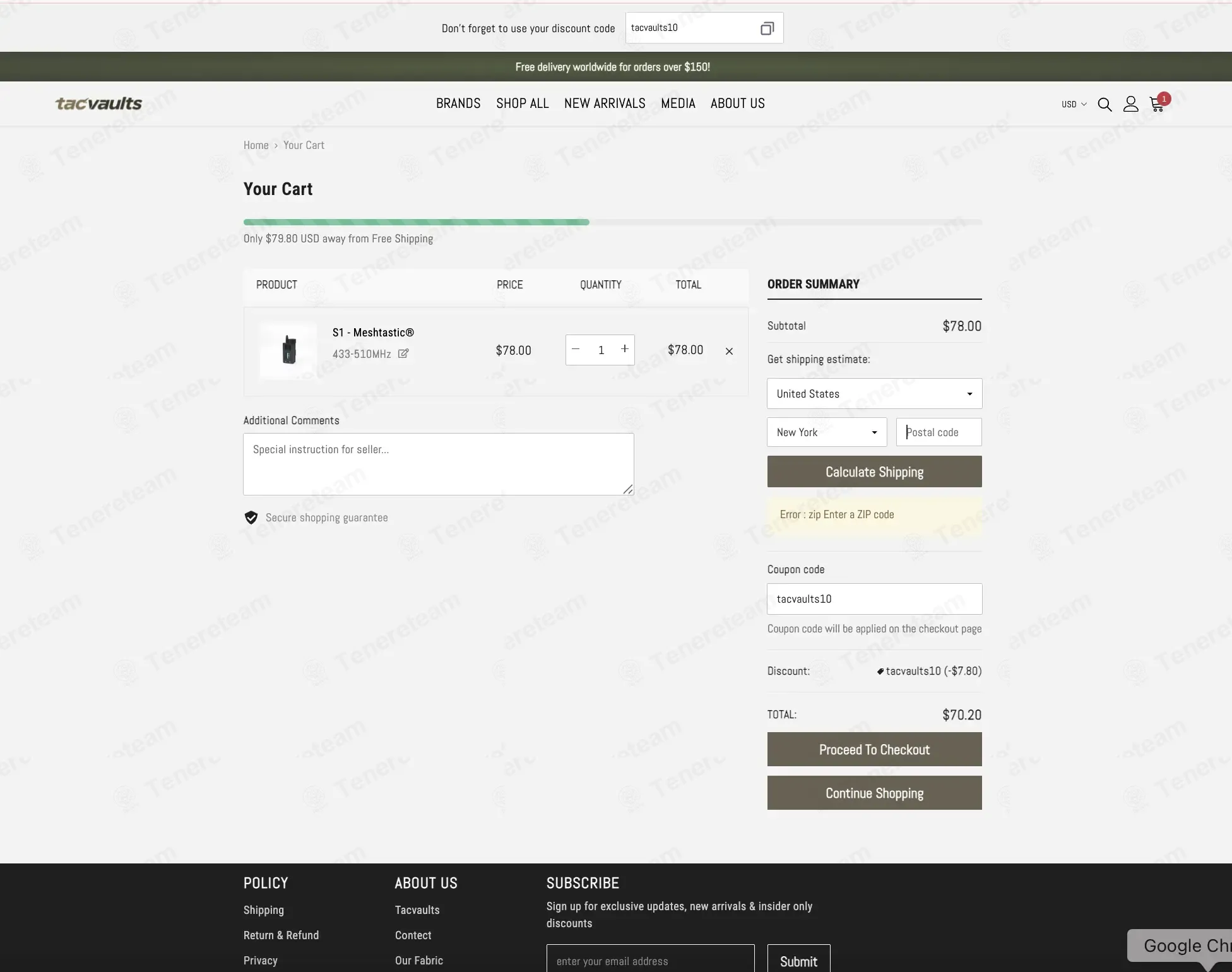 Tac Vaults coupon code: 10% off with tacvaults10. Tested and valid as 1 month ago.