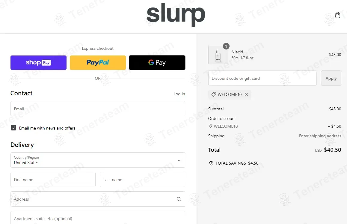 Slurp Laboratories coupon code: 10% off with WELCOME10. Tested and valid as 1 year ago.