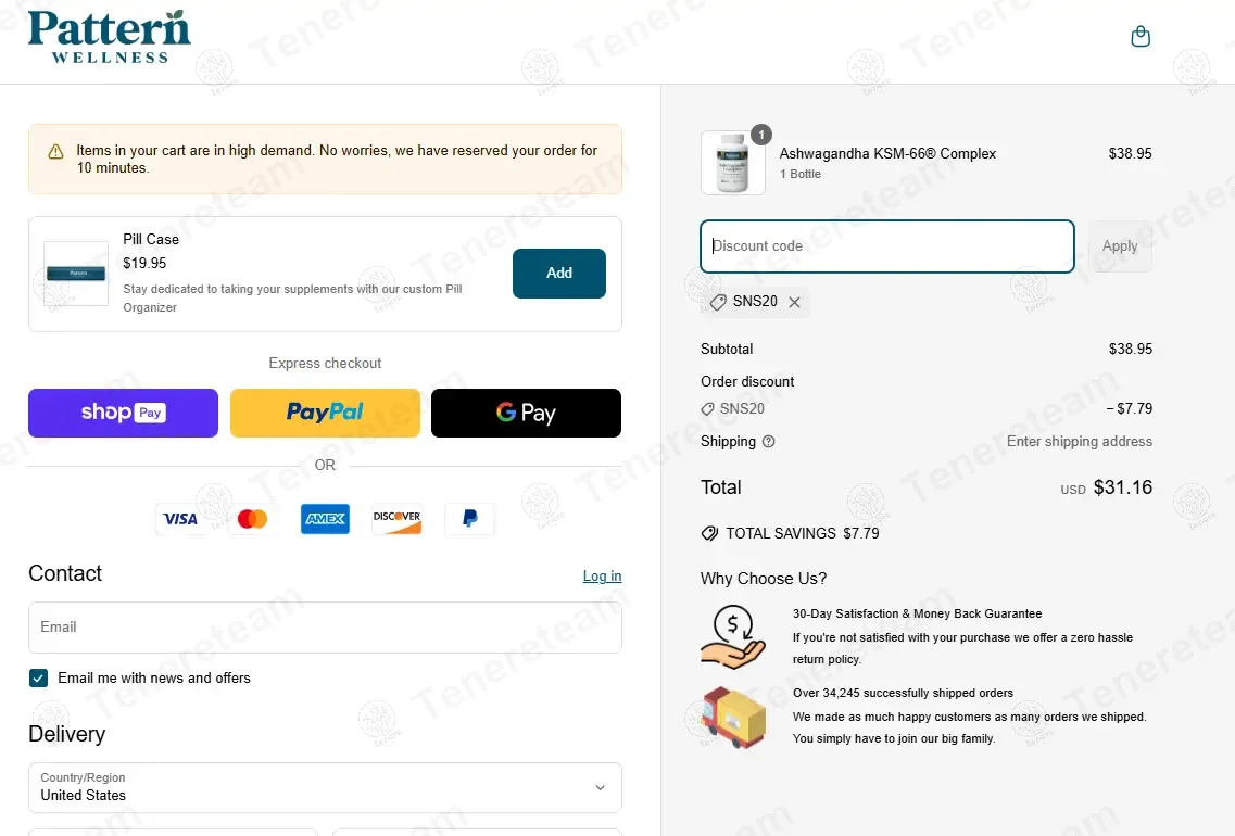 Pattern Wellness coupon code: 20% off with SNS20. Tested and valid as 6 months ago.