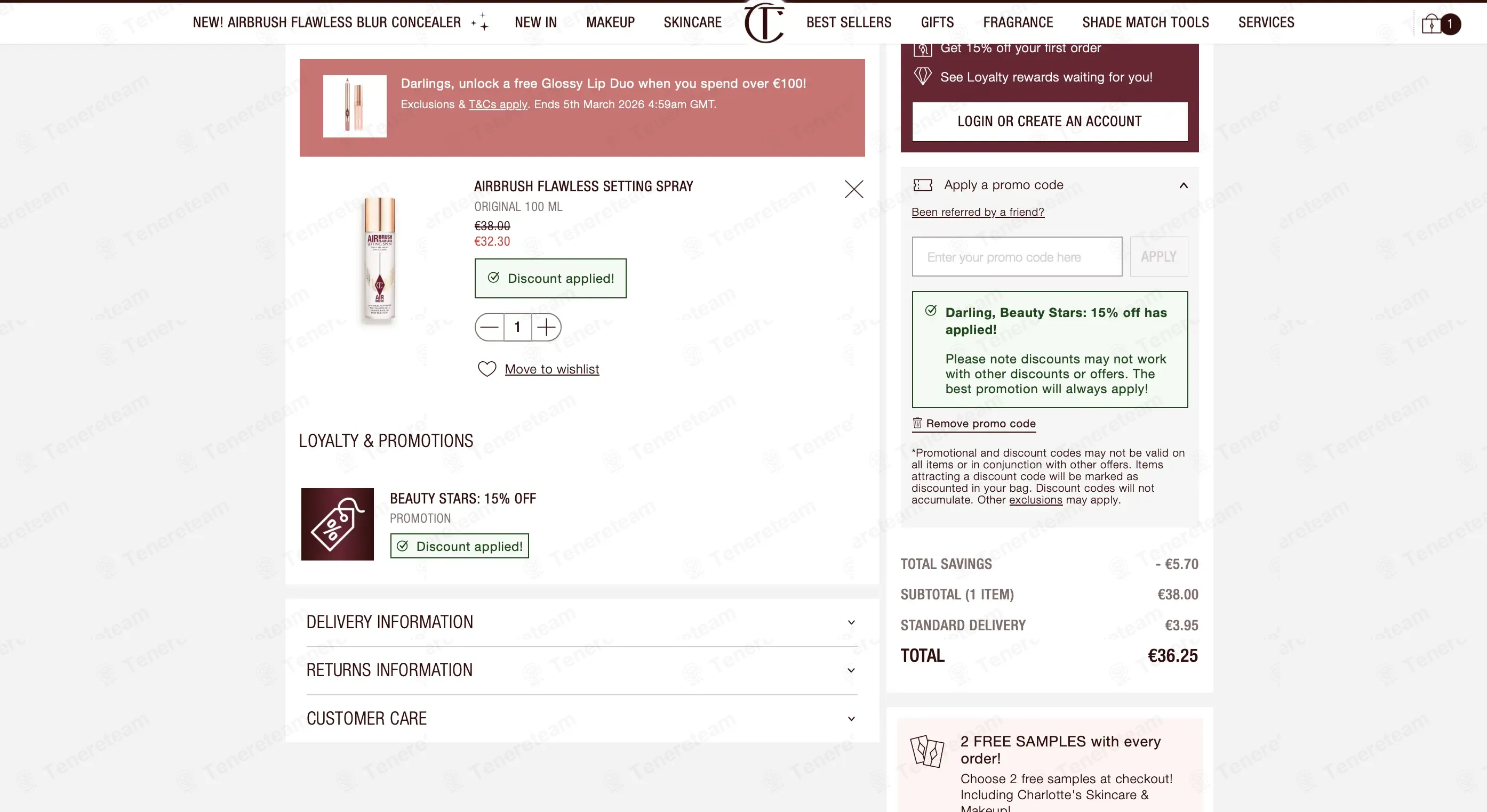 Charlotte Tilbury IE coupon code: 15% off with CT-GAM80IAIUXR. Tested and valid as 5 days ago.