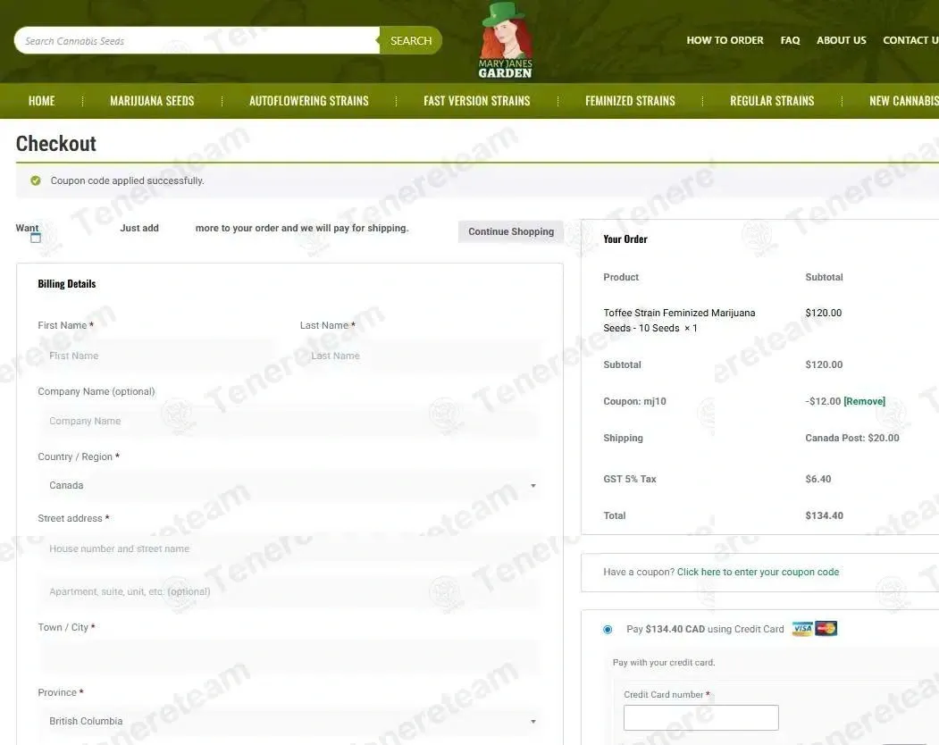 Mary Jane's Garden coupon code: 10% off with mj10. Tested and valid as 6 days ago.